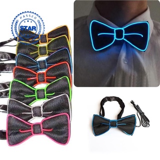 Light Up Bow Tie by Neon vida nocturna hombres brillan en la corbata oscura LED V7D8