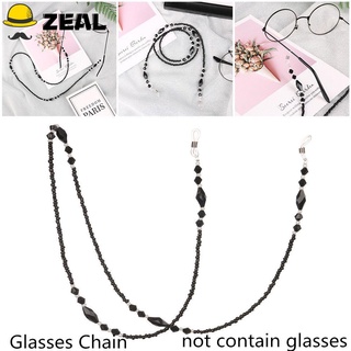 Zeal lentes De lectura De cadena con cuentas negras Acrílicas antideslizantes