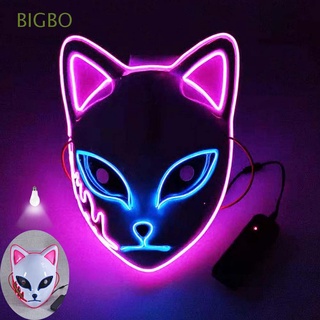 BIGBO Anime Cosplay protection Cosplay Demon Slayer Party protection Props Sabito Cosplay Makomo LED Light Headwear Anime protection Plastic Party Props/Multicolor