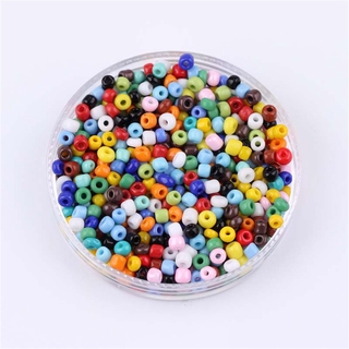 500 pzs cuentas de cristal hechas a mano DIY de Color sólido para hacer joyas pendientes pulseras accesorios borla de aproximadamente 3 mm (6)