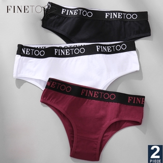 FINETOO M-XXL Women's Panties Cotton Underwear Sexy Lingerie Panties Female Underpants Briefs Intimates Finetoo Cotton Pantys 2PCS/Set