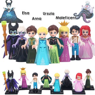 8pcs Lego Toys Princess Minifigures Set Frozen Elsa Anna Figure Girls Kids Toy F018-025