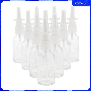 [XMFRQJRR] 10 botellas vacías de vidrio recargable Nasal Spray fina bomba viales 30 ml traje para maquillaje agua Perfumes aceites esenciales