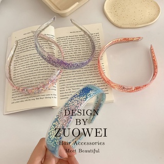 Zuowei Quicksand diadema Color transparente diadema dulce y lindo accesorios para el cabello para las mujeres