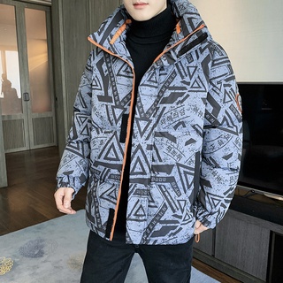 Ropa acolchada de algodón para hombre2021Chaqueta acolchada de algodón de moda de invierno para hombre nueva gruesa chaqueta de estilo coreano chaqueta de camuflaje acolchada de algodón Casual
