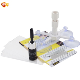 Windscreen Windshield Repair Kit Suction Cup Window Glass Crack Repairing for Car