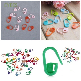 EYEES 100Pcs Markers Holder Mix Color Craft Crochet Locking Stitch New Mini Knitting Plastic High Quality Needle Clip/Multicolor