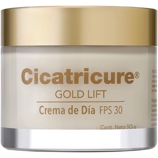 Cicatricure GOLD LIFT Crema Día arrugas elasticidad y colágeno, con calcio, silicio, FPS 30 y péptidos con oro, 50 g