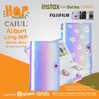 Álbum largo Glitter Jelly 96 transparente PVC foto para Fujifilm Instax Mini 8 9 11 25 40 90 SP2/2R