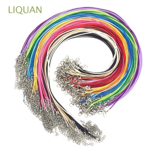 liquan 10 unids/pack de joyería ajustable collar colgante joyería 1,5 mm hallazgos trenzado cuerda hilos cordones encanto imitación cuero cadena/multicolor