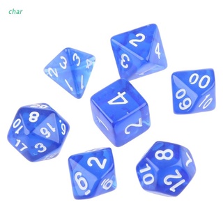 char 7-dice sided d4 d6 d8 d10 d12 d20 magic-the-gathering rpg juego de poli juego