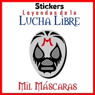 Sticker de Mil Máscaras Pegatina Adhesivo Calcomanía Estampa Leyenda de la Lucha Libre Legend of Mexican Wrestling