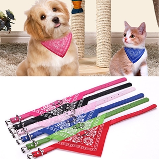 Perro triángulo bufanda Collar mascota gato Collar perro ajustable cuero PU pañuelo Collar