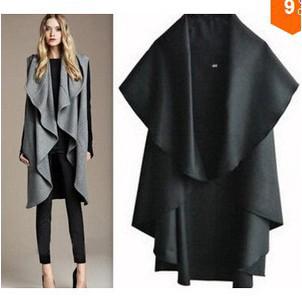 Abrigo de lana de moda para mujer, Noble, elegante, capa, chal, señoras, poncho, bufandas, abrigo