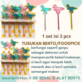 Lp Bento pinchazos alimentos Pick Bento herramientas niños dinosaurio Bento equipo