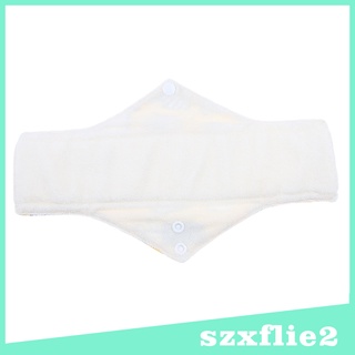 11.8\" pulgadas de tela de bambú Menstrual almohadillas superabsorbentes de fibra de bambú blanco (4)
