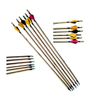 Alepposhop flechas de tiro con arco estándares de bambú punta de hierro punta de tiro con arco flechas