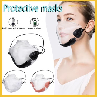 （uqwertry.mx）Adult Transparent Mask Protection Washable Reusable Visible Expression Breathable Mask