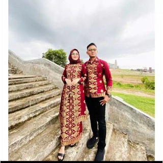 Hermoso Batik especial PALEMBANG ASHANTY rojo