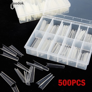 (hotsale) 500pcs/Bag XXL Extra Long Coffin Nail Tips Half Cover Press Clear Fake Nails {bigsale}