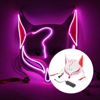 Cosplay LED Fox Mask Halloween Party Decoration for Man Woman Accessories (7)