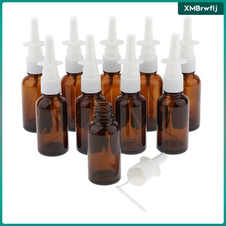 [WFLJ] 10 botellas vacías de vidrio recargable Nasal pulverizador fino bomba de niebla viales 30 ml traje para maquillaje agua Perfumes aceites esenciales