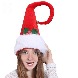 esquina campanas fiesta de vacaciones sombreros de navidad adultos niños moda gruesa cálida felpa sombreros de navidad personalizado al por mayor