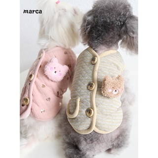marca con bolsillo ropa para mascotas de dibujos animados oso diseño chaleco de perro traje buena artesanía para uso diario (5)