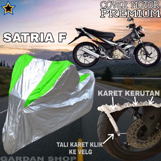 Funda premium Satria F plata verde para motocicleta (1)