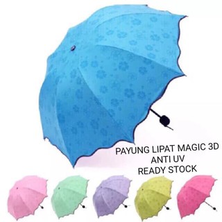 Paraguas plegable 3d mágico paraguas Dimensional negro revestimiento ANTI UV