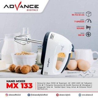 Advance mezclador de mano 7 velocidades/mezclador de mano MX-133