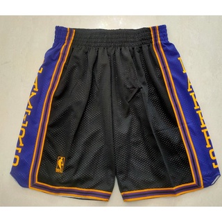 [2 Estilos] Pantalones Cortos NBA Los Angeles Lakers Kobe Negro retro Baloncesto