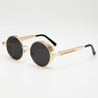 gafas de sol redondas steampunk a la moda para hombres y mujeres vintage punk gafas de sol uv400 sombras
