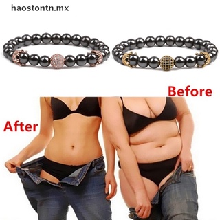 【haostontn】 Magnetic Healthy Slimming Healthcare Hematite Stone Bead Bracelet Bangle Therapy [MX]