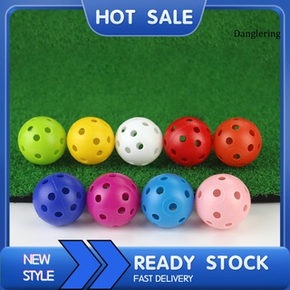 dl-ql 10 bolas de golf elásticas de seguridad pe perforadas tienen orificios de entrenamiento de golf para amantes del golf
