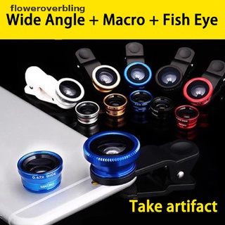 fomx 3 en 1 gran angular macro ojo de pez lente kits de cámara teléfono móvil ojo de pez lentes gloria (4)