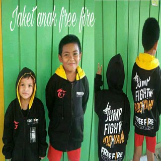 Free FIRE Jacket FREEFIRE niños - Chamarra sudadera con capucha HODIE cremallera GAMERS FF niños chicos AA22