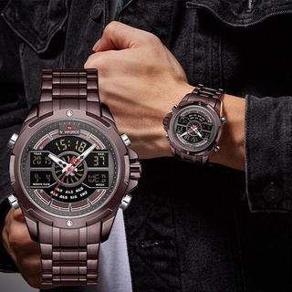 naviforce deluxe hombres reloj deportivo marca militar impermeable retroiluminación digital reloj de cuarzo hombres reloj (1)