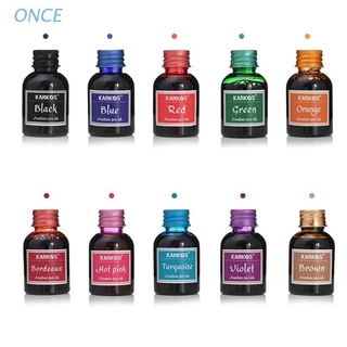 once 1 botella pura colorida 30ml pluma estilográfica tinta para rellenar tintas papelería suministros escolares
