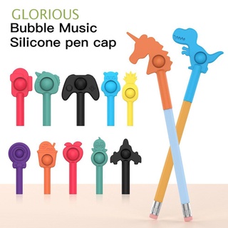 GLORIOUS Gift Pen Cap Portable Decompression Toys Fidget Toys Cute Push Bubble Relief Toys Silicone Stretch Anti Stress Fidget Toys/Multicolor