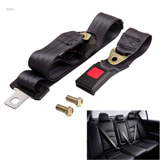 lucky Universal 3 Point Auto Vehicle Car Seat Belt Lap Adjustable Safety Belts Black