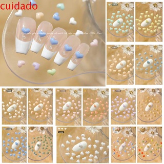 CUIDADO 50pcs DIY Nail Art Decals Discoloration Nail Decoration Discoloration Nail Decor Art Decals Jewelry Beauty & Health Polish Manicure Daylight Love Sticker Mixed Color Heart Drill