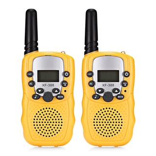 2 piezas para niños walkie talkie juguete ajustable niveles de volumen VOX función LCD retroiluminado pantalla walkie talkie