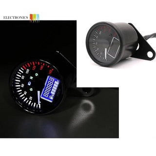velocímetro de motocicleta universal led tacómetro digital cristal instrumento medidor odómetro con indicador de medidor de combustible