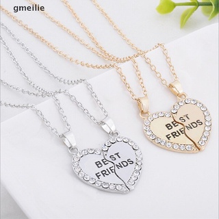 gmeilie - collar con colgante de corazón para mujer, diseño de letras de mejor amigo