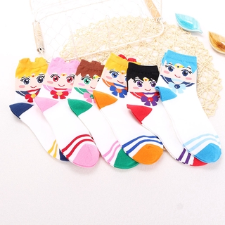 COD Sailor Moon calcetines nuevo lindo sudor absorbente y transpirable mujeres tubo medio calcetín regalo regalo rentable