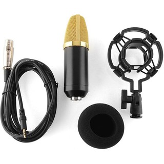 Taffstudio Studio micrófono condensador + montaje a prueba de golpes BM-700 negro