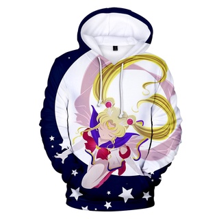 Enfócate en dar regalos Sailor Moon divertido Cosplay impresión marinero luna sudaderas sudaderas de manga larga ropa Harajuku Kpop con capucha para hombre abrigos 3D (7)