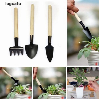 luguafu 3 piezas creativo cabeza planta niños rastrillo pala pala de hadas jardín práctico mini conjunto de herramientas mx
