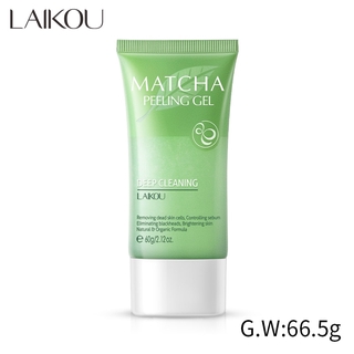 LAIKOU Matcha exfoliante exfoliante Peeling Gel exfoliante Facial exfoliante hidratante blanqueamiento nutritivo reparación exfoliante crema Facial (1)